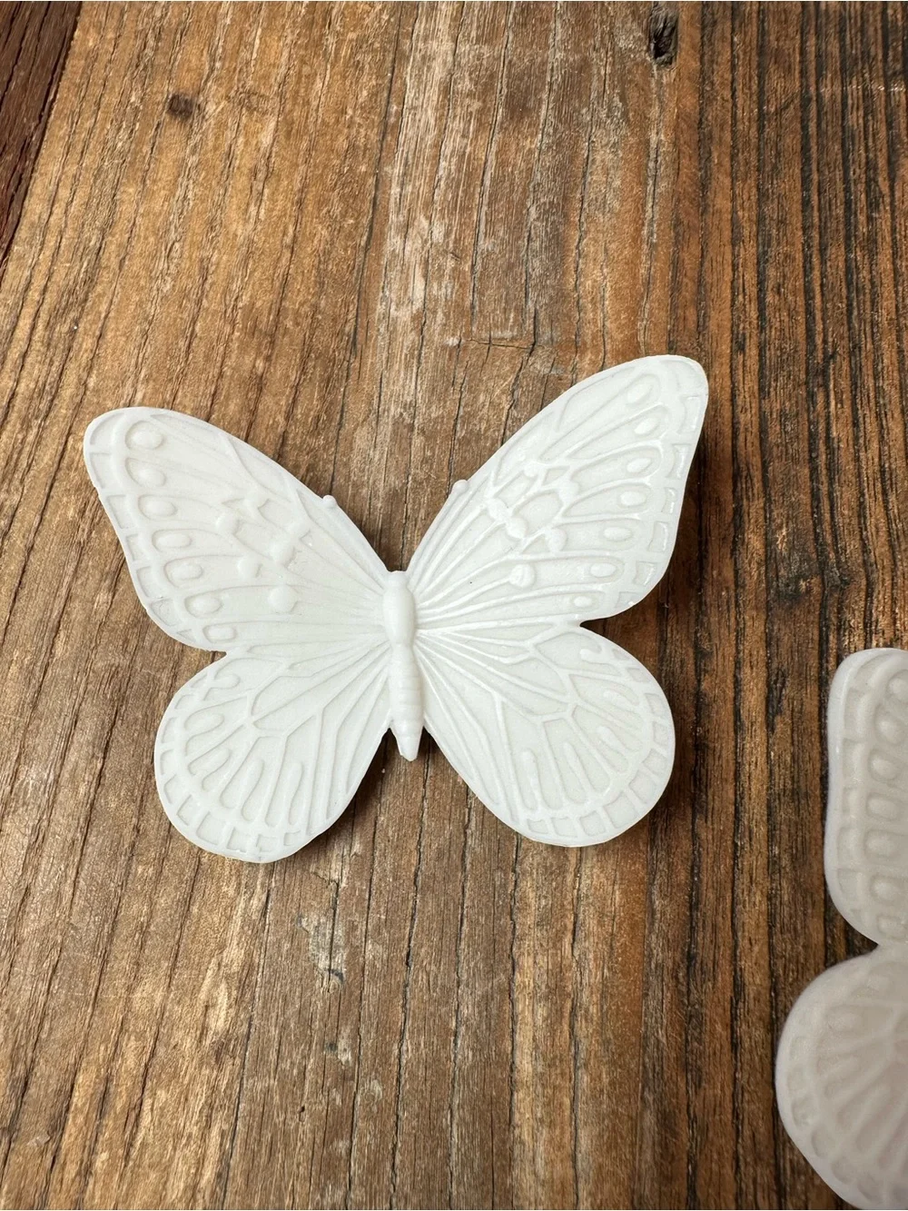 White Decorative Butterfly Wall Accents - Set of 3